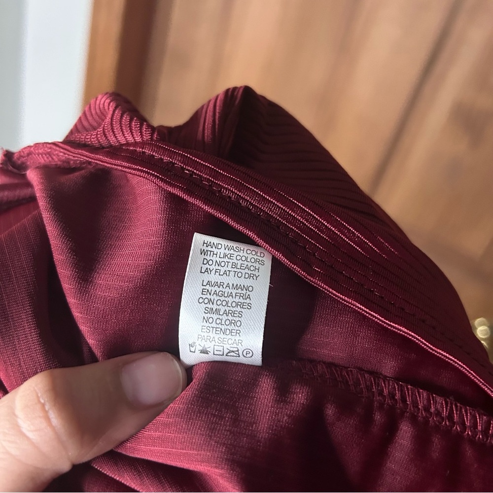 Fashion Nova Red Long Sleeve Burgundy Dress - Picture 5 of 5